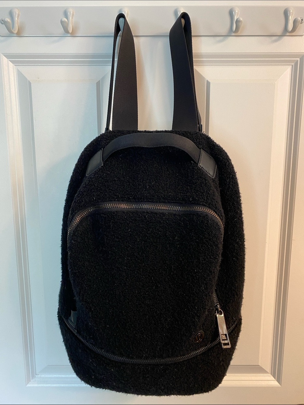 Lululemon black shearling backpack